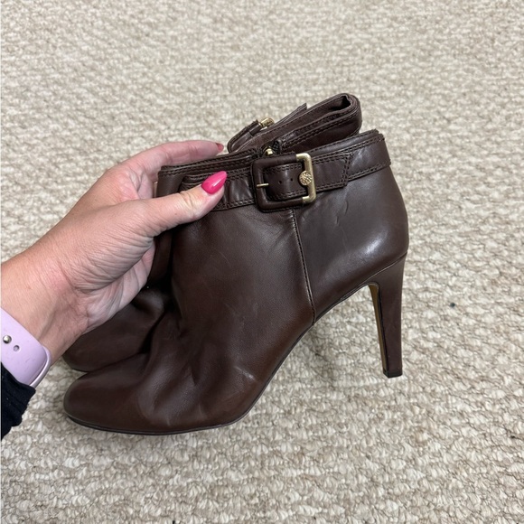 Vince Camuto - Chrissa Booties / Ankle Boots - Brown & Gold size 10 - Picture 6 of 11